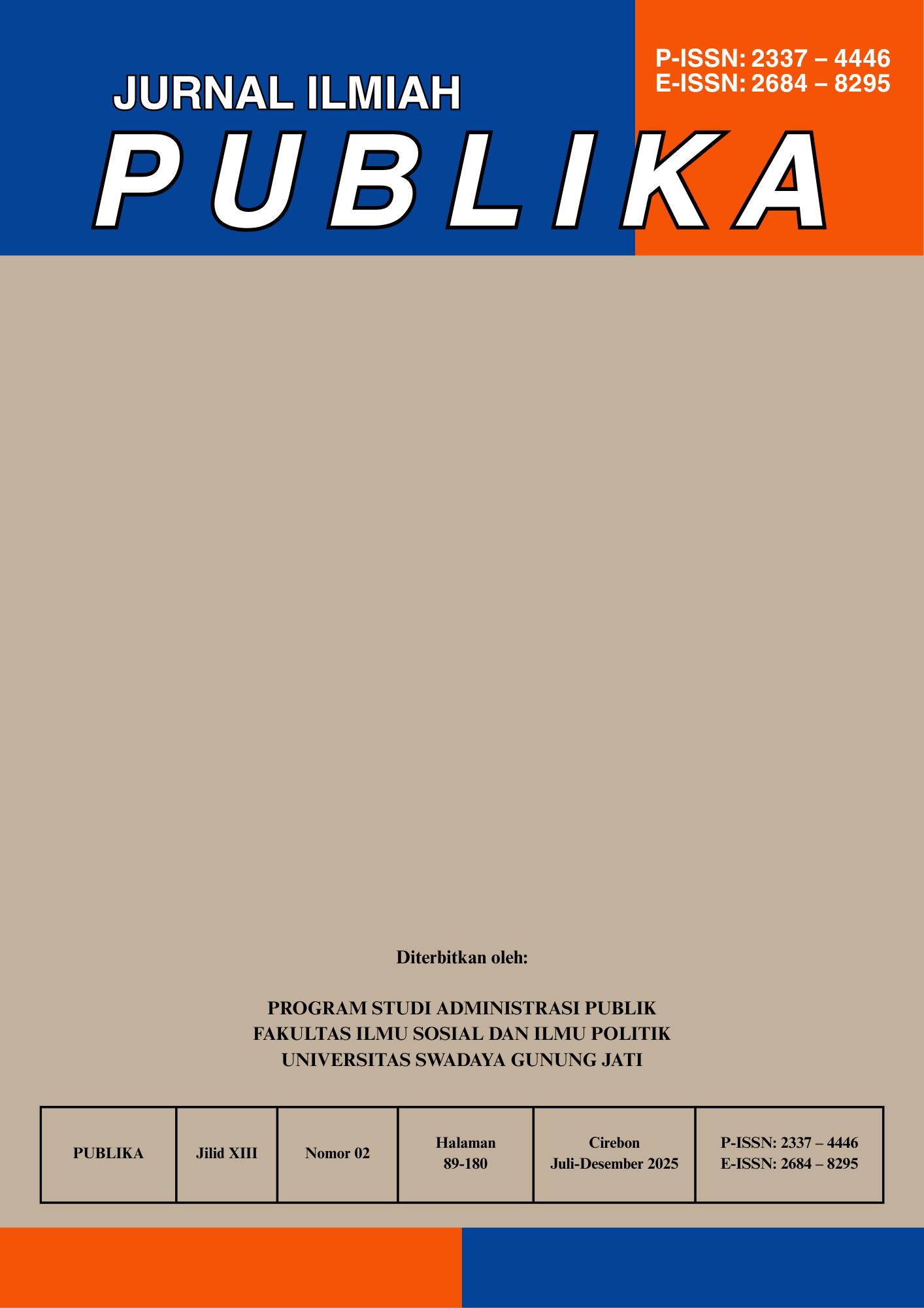 					View Vol. 13 No. 2 (2025): Jurnal Ilmiah Publika
				